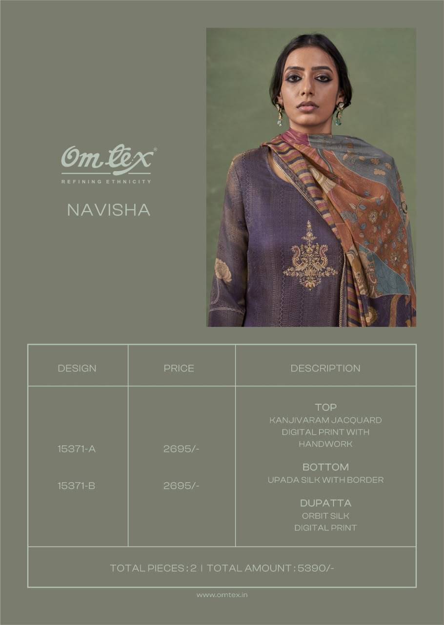 NAVISHA By OMTEX 15371 SERIES Stylish Beautiful Colourful JACOUARD Dresses At Wholesale Price